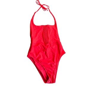 Women’s Aerie One Piece Swimsuit Bathing Suit Red Size Large